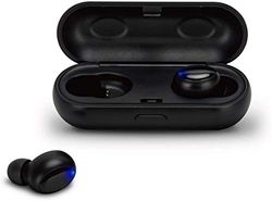 Atune Analog - Auricolari Wireless Bluetooth 5.0, con custodia di ricarica senza fili e microfono integrato - Neri