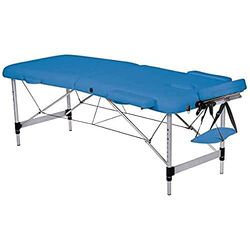 GIMA 44021 massagebed van aluminium met 2 secties, blauw