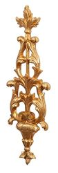 Biscottini - Friso de Madera - 23 x 4 x 72 cm (Largo x Ancho x Alto) - Decoración del hogar - Hoja de Oro Envejecido - Decoraciones de Pared de Madera
