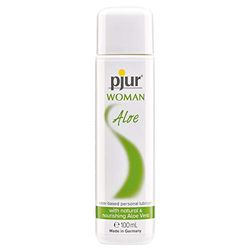 pjur WOMAN Aloe - Lubricante con aloe vera acuoso - para la piel sensible de la mujer - más placer y cuidado en el sexo (100ml)