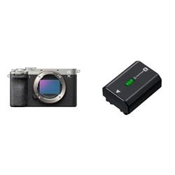 Sony Alpha 7CII di Sony | Fotocamera mirrorless full-frame (compatta, 33 MP, autofocus in tempo reale, 10 fps, video in 4K, display touch orientabile) + batteria NP-FZ100 (Argento)