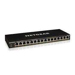 NETGEAR (GS316P) Switch Ethernet PoE+ 16 Ports RJ45 Gigabit (10/100/1000), switch RJ45 avec 16 Ports PoE+ @ 115W évolutifs, bureau/mural, matériau robuste