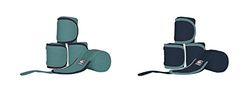 HKM pré-commandes bandage menthe / bleu foncé 300 cm