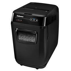 Fellowes Paper Shredder for Home Office Use - 200 Sheet Auto Feed, 10 Sheet Manual Feed Micro Cut Shredder - AutoMax 200M Hybrid Shredder with Sleep Mode Feature & 32L Bin - Superior Security P5