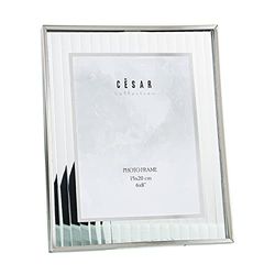 Fotolijst 15 x 20 cm Cristal met Plateado-randen Ext: 22 x 27 cm