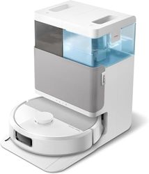 iRobot Roomba® Plus 505 Combo + AutoWash Dock Robotstofzuiger met Dweilfunctie - Multifunctioneel Dock - DualClean Dweilpads met PerfectEdge - Verwarmd Pad Drogen - ClearView Pro LiDAR - Wit (N1852)