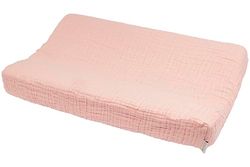 Meyco Baby Uni aankleedkussenhoes (aankleedkussen van 100% katoen, voorgewassen, zacht, huidvriendelijk, wasbaar & geschikt voor droger, afmeting: 50 x 70 cm), zachtroze