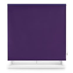 INTERBLIND | Estor Enrollable Opaco Liso Premium - Tamaño 100x230 cm Ancho por Alto - Medida Tela 97x225 cm - Térmico Violeta - Aislamiento Luz, Frío y Calor