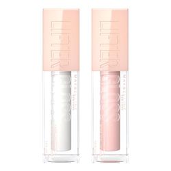 Maybelline New York Lucidalabbra Effetto Rimpolpante e Idratante, Con Acido Ialuronico, Lifter Gloss, Tonalità: 02 Ice e 04 Silk, 2 x 5,4 ml