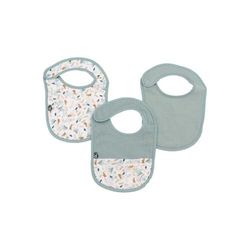 DOMIVA - LOT X3 BAVOIRS MOUSSELINE 0-6 MOIS CELADON EN GAZE DE COTON