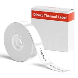 NIIMBOT Thermal Labels 0.59" x 1.18"(15 * 30mm) Printer Sticker Paper with Self-Adhesive for D11/D110/D101/H1S,1 Roll of 210