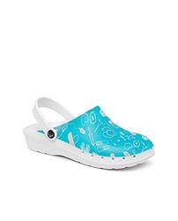 Suecos Unisex Oden Fusion Print Working Clogs, Medical Blue Blue, 9 UK