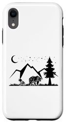 Carcasa para iPhone XR Elijo el oso divertido Un viaje en el bosque