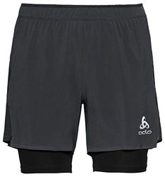 Odlo Zeroweight Ceramicool PRO 2-in-1 Shorts, Pantaloncini da Uomo, Blu-Nero, XXL