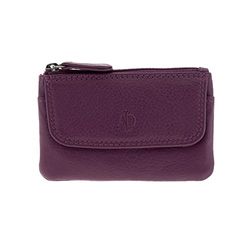 ADAPELL® Portafoglio unisex in vera pelle bovina – Portamonete, porta carte, portachiavi – capacità fino a 14 carte., viola, Taglia unica, Super soft: