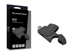 CONCEPTRONIC BIAN04B 4-in-1 USB 3.0-kaartlezer, SD/SDHC/SDXC x 2, Micro SD/T-Flash x 2