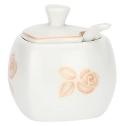 THUN - Mini sucrier en forme de cœur avec cuillère à café - Porcelaine - Collection Bonbonnière - 50 ml - 6 x 8,5 cm