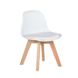 HOMYLIN 1 Chaise de Bureau pour Enfants à partir de 3 Ans, idéale pour Salon, Salle de Jeux, crèche, école, 38 x 32 x 55 cm, Blanc