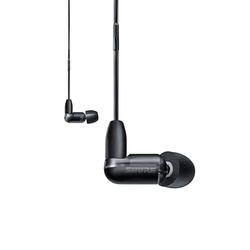 Shure AONIC 3 Przewodowe słuchawki z izolacją dźwięku, pojedynczy sterownik z BassPort, douszne, kabel odłączany, kompatybilny z urządzeniami Apple i Android - czarny