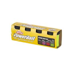 Berkley PowerBait Trout Dough Season Pack, 4 kleuren smaken voor het hele jaar door forelvissen, geurgeïnfundeerd, kneedbaar aas voor meren, rivieren en stromen, perfect voor alle niveaus, zomerpakket