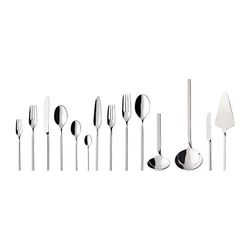 Villeroy & Boch NewWave 12-6338-9115 New Wave Cutlery Set 113 Pieces, 18/10 Stainless Steel, Metal, 49 x 34 x 18 cm