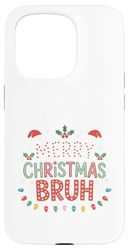 Merry Christmas bruh festive humor design for holiday Case for iPhone 15 Pro