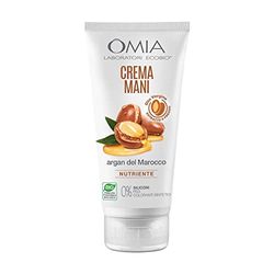 Omia, Crema Mani Eco Bio con Olio di Argan del Marocco, Per Pelli Secche e Molto Secche, Azione Nutriente e Vellutante, Non Unge, Senza Siliconi, Dermatologicamente Testata - Flacone da 75 ml