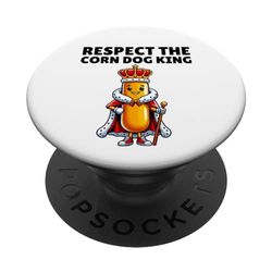 Respeta al Rey del Perro de Maíz PopSockets PopGrip Intercambiable