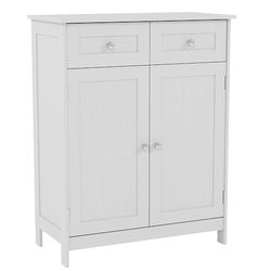 Bath Vida Priano 2 gavetas 2 porta armário de casa de banho unidade de armazenamento armário de chão, branco
