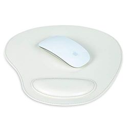 Londo Alfombrilla Ovalada para Ratón de Cuero con Apoyo para Muñeca – Accesorio de Oficina y Gaming con Base Antideslizante, Superficie Suave para Escritura, Estilo Elegante y Duradero