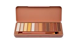 bonvoyage Essentials, Paleta de Sombras de Ojos con Brocha, 12 Tonos Nude Mates y Brillantes de Larga Duración, Colores Inspirados en California, Fórmulas Difuminables, Sunset in Cali