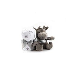 Duffi baby deken en pluche dier, 90 x 75 cm, kleur zilver Master Baby Home, S.L. 5513-11