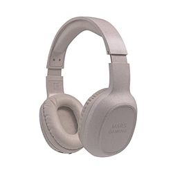 Mars Gaming MHW-ECO, Cuffie Wireless Ecologiche, Bluetooth 5.1, Microfono, Materiale Organico Wheat Straw