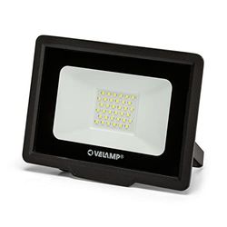 Velamp PADLIGHT5, proiettore LED SMD IP65, nero 4000K (Bianco Naturale), 30W