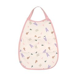 LÄSSIG Baby slabbetje met bescherming en drukknop/Medium Drop Bib Happy Fruit Peach