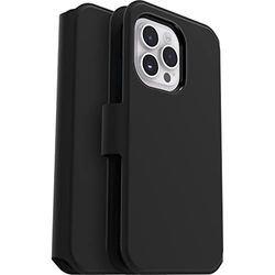 OtterBox Strada Via skal för iPhone 14 Pro Max, stöttåligt, fallsäkert, tunt, skyddande Folio skal med korthållare, testad till militärstandard x2, Svart