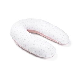 doomoo Coussin de Grossesse & Coussin Allaitement Buddy - Ultra Confort pour Dormir Pendant la Grossesse - Soulage Dos, Jambes et Ventre - Housse Tissu Bio & Oeko-Tex, Flower Pink