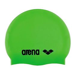 arena barn unisex tävling badmössa klassisk silikon junior (förstärkt kant, mindre halka), Acid Lime-Black (65), One Size