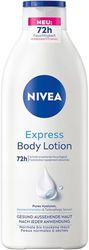 NIVEA Express Body Lotion, extra snabbt absorberande kroppslotion, kroppskräm med ren hyaluron, havsmineraler och NIVEA djupvårdsserum (400 ml)