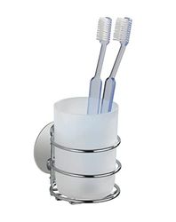 Wenko Turbo-Loc Vaso higiene Dental - Fijar sin taladrar, Acero, 7.5 x 10 x 9 cm, Cromo