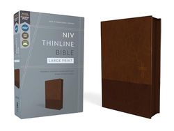 Holy Bible: Niv, Thinline Bible, Leathersoft, Brown, Zippered, Red Letter, Comfort Print