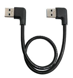 SYSTEM-S USB 3,0 kabel 30 cm typ A hane till kontakt vinkel i svart