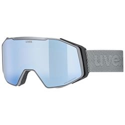 uvex gravity FM, Skibril Unisex-Volwassene, rhino matt/ice-orange, one size