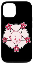 Carcasa para iPhone 15 Pro Kewpie Baby Pentagrama Flor Oculta Tatuaje Flash Tradicional