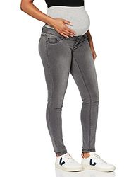 MAMALICIOUS Damer Mllola Slim Grey Jeans A. Noos byxor, Grå denim, 32W x 34L