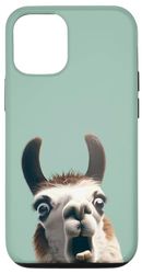 Coque pour iPhone 12/12 Pro Drôle lama prenant un selfie amoureux des animaux