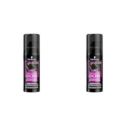 Schwarzkopf - Retouche Racines Cheveux Blancs - Spray Masquant Temporaire Racines Cheveux - S’efface au premier shampooing - Noir, 120 ml (Lot de 2)