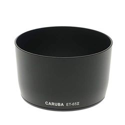 Caruba ET-65II - Tappi per obiettivi (Rondo, Canon EF 100-300mm f/4.5-5.6 USM Canon EF 100mm f/2.0 USM Canon EF 135mm f/2.8 Soft Focus Canon EF..., colore: Nero