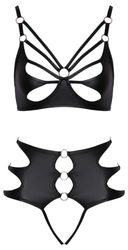 Cottelli Lingerie Women's Bra Set Rings Black S