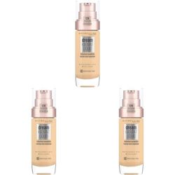 Maybelline Foundation, Dream Radiant Liquid Hydrating Foundation with Hyaluronic Acid and Collagen, Lightweight, Medium Coverage Up to 12 Hour Hydration, 24 Golden Beige, 30 ml (Pack of 3)